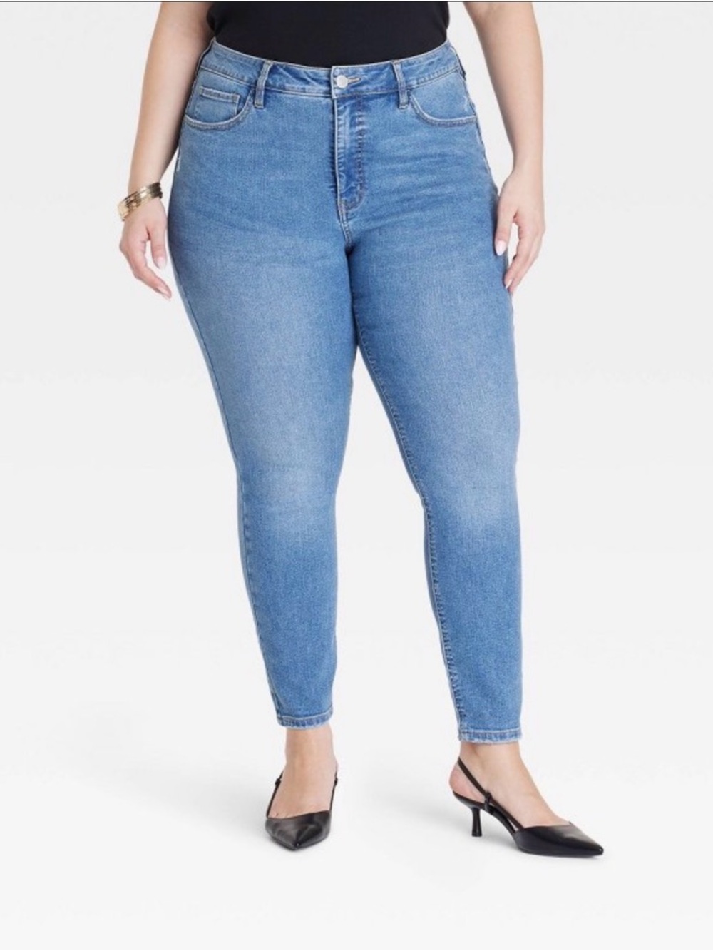 Women's High-Rise Skinny Jeans - Ava & Viv™ Blue 26